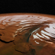 The Martian north polar cap.